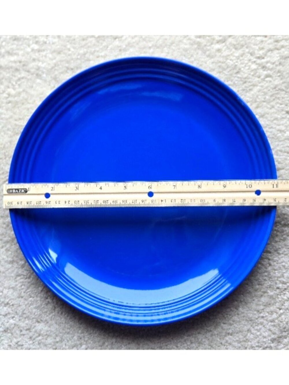 Melamine Greenbrier Int'l Red White & Blue 11" Dinner Plates, Set of 3 Patriotic - Picture 2 of 5